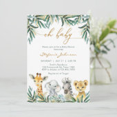 O jongen baby shower uitnodiging (Staand voorkant)