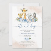 O jongen baby shower uitnodiging (Voorkant)