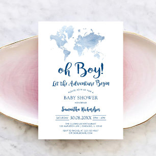 O jongen baby shower uitnodiging