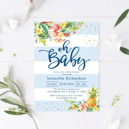 O jongen baby shower uitnodiging