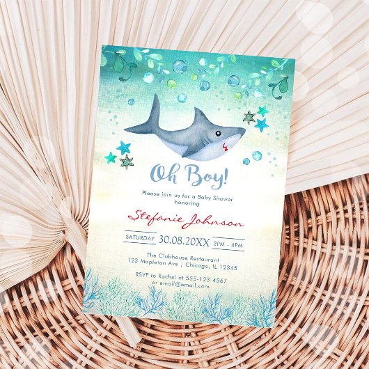 O jongen baby shower uitnodiging