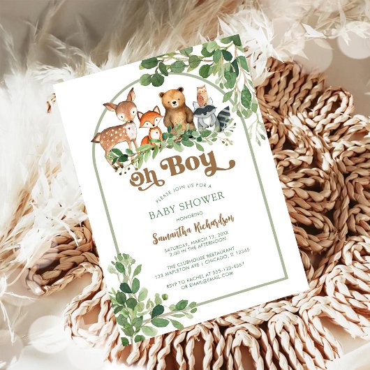 O jongen baby shower uitnodiging