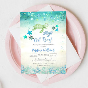 O jongen baby shower uitnodiging