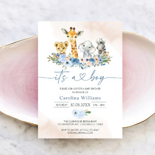 O jongen baby shower uitnodiging