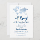 O jongen baby shower uitnodiging (Voorkant)