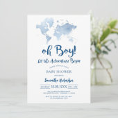 O jongen baby shower uitnodiging (Staand voorkant)