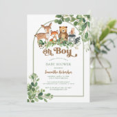 O jongen baby shower uitnodiging (Staand voorkant)