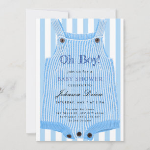 O jongen baby shower uitnodiging Blauwe waterver