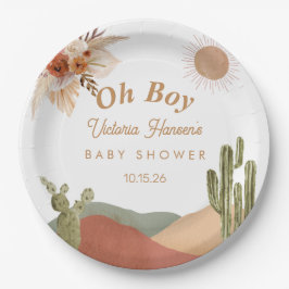 O Jongen Baby Shower Zuidwestelijke Arizona Woesti Papieren Bordje