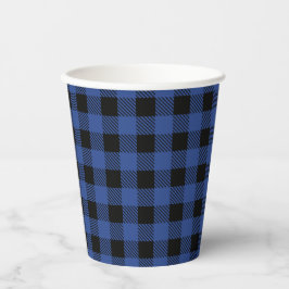 O jongen beer blauw Buffalo geruite baby shower Papieren Bekers