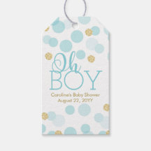 O Jongen Blauw Goud Glitter Confetti Dank Je