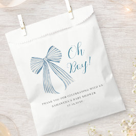 O Jongen Blauwe Boog Baby Shower Bedankzakje