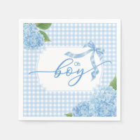 O Jongen Blauwe Gingham Schotse Ruit Hortensia Bab