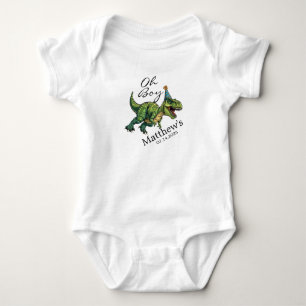 O jongen! Cute Dinosaur Baby Shower Romper