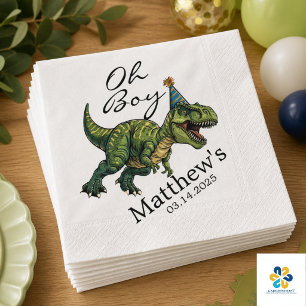 O jongen! Cute Dinosaur Baby Shower Servet