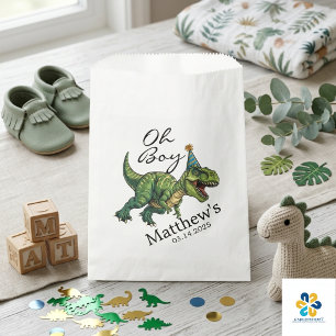 O jongen! Cute Dinosaurus Baby Shower Bedankzakje