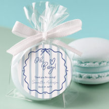 O jongen Cute Moderne Stofblauwe Baby Shower Stick