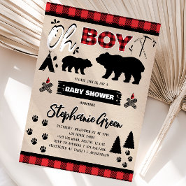 O Jongen Houthakker Baby Shower Kaart