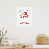 O jongen kleine slaghout baseball baby shower welk poster (Keuken)