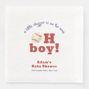O jongen kleine slaghout baseball sport baby showe servet