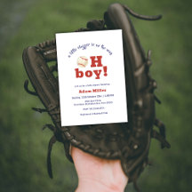 O Jongen Kleine Slagman Honkbal Sport Baby Shower