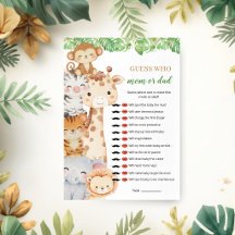 O jongen! Safari Baby Shower | Raad wie? Moeder of