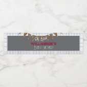 O, jongen! Sluiting en blauwe plaid Waterfles Etiket (Enkel label)