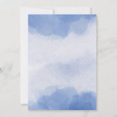 O jongen! Uitnodiging Aquarel Koninklijk Blauwe Bl (Achterkant)