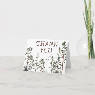 O Jongen Woodland Baby Shower Bedankkaart