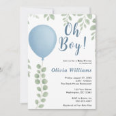 O Jongens Baby Shower Kaart (Voorkant)