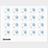 O Jongens Baby Shower Ronde Sticker (Vel)