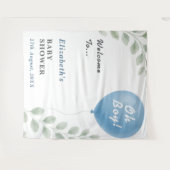 O Jongens Baby Shower Wandkleed (Voorkant (horizontaal))