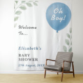 O Jongens Baby Shower Wandkleed (In situ)