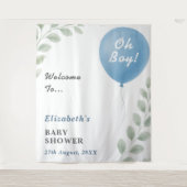 O Jongens Baby Shower Wandkleed (Voorkant)