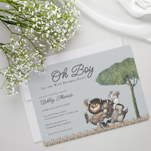 O jongens! De wildebras is er! Baby Shower Kaart