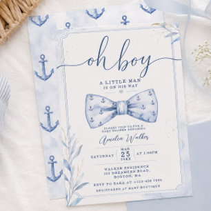 O Jongens Scheepsknoop Baby Shower Kaart