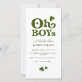O jongens St. Patrick's Day baby shower uitnodigin Aankondiging (Voorkant)
