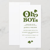 O jongens St. Patrick's Day baby shower uitnodigin Aankondiging (Voorkant / Achterkant)
