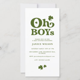 O jongens St. Patrick's Day baby shower uitnodigin Aankondiging