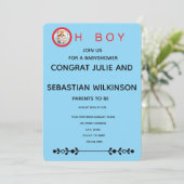 O Jongenskat Afbeelding Baby Shower Kaart (Staand voorkant)