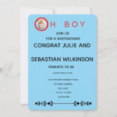 O Jongenskat Afbeelding Baby Shower Kaart (Voorkant)