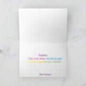 O.k. de tijd van Pasen slechts om eieren in één Feestdagen Kaart (Binnen)