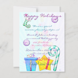 O Kerst Wispelturigheid Folk Art Magnetische Uitnodiging