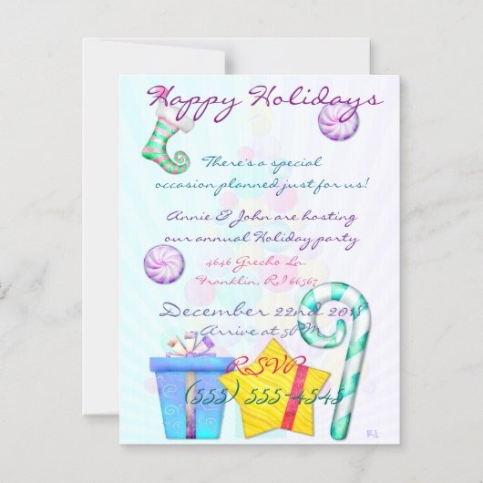 O Kerst Wispelturigheid Folk Art Magnetische Uitnodiging (Voorkant)