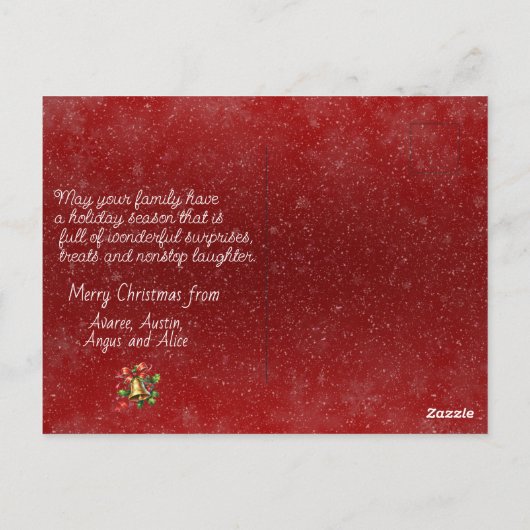 "O, kerstbij, o, kerstbij." Briefkaart (Achterkant)