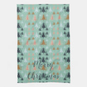 O Kerstbomen (groen) Theedoek (Verticaal)