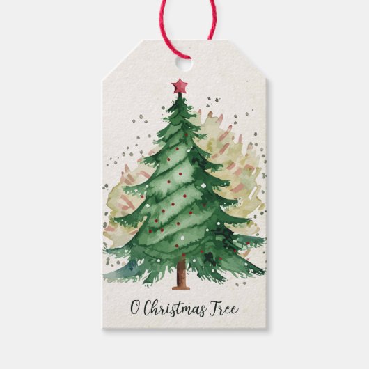 O Kerstboom  Cadeaulabel (Voorkant)