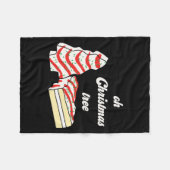 O Kerstboom Cakes Debbie Grappige Kerst Sna Fleece Deken (Voorkant (Horizontaal))