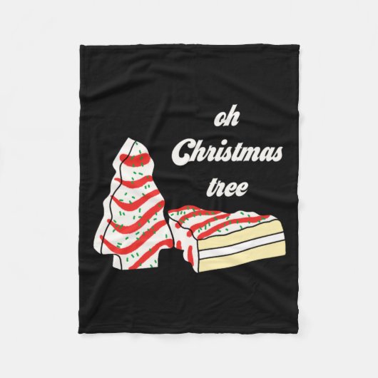 O Kerstboom Cakes Debbie Grappige Kerst Sna Fleece Deken (Voorkant)