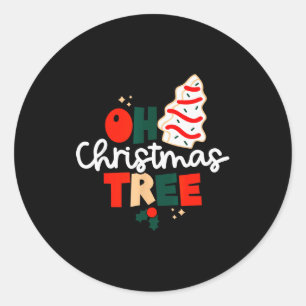 O Kerstboom Cakes Debbie Grappige Kerst Sna Ronde Sticker